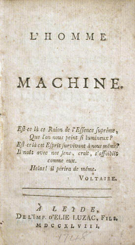 ラ・メトリ『人間＝機械論』ノート：L'homme machine revisited in