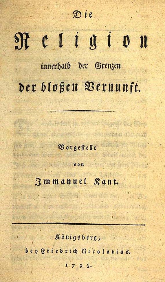 カントの宗教概念：Searching for God in Weltanschauung of Immanuel Kant
